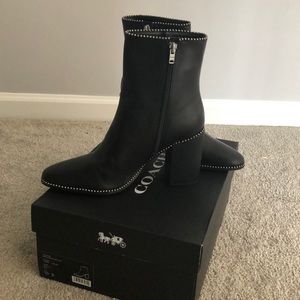 Coach Drea high heeled booties - worn once